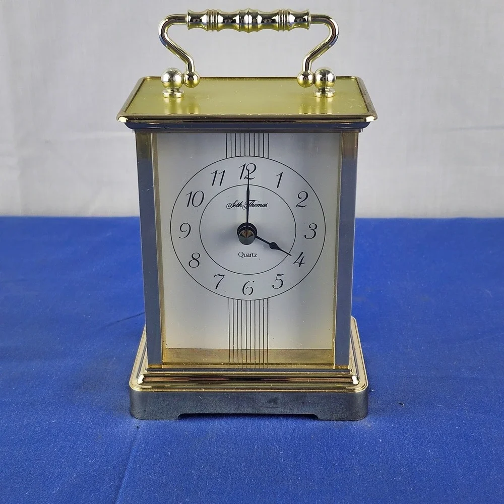 Vintage‎ Seth Thomas CHERISH No. 242 Elegant Gold Tone Mantel Shelf Table Clock